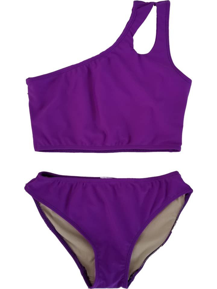 Cheryl Creations Kids - Wholesale Two Piece Swimsuit - Kids - Girl's Two Piece One Shoulder Bathing Suit12