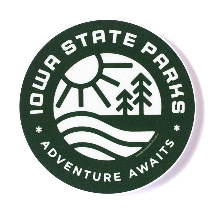 Iowa State Parks Sticker for wholesale by Hangry Hippos