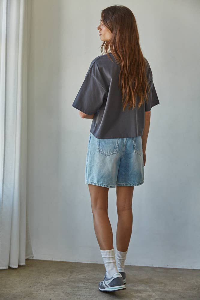 By Together - Wholesale Knit Top - Women's - L8688 | Knit Cotton Crew Neck Drop Shoulder Short Sleeve Top11