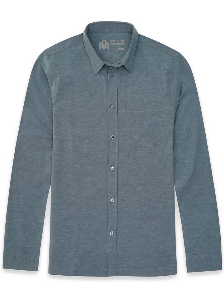 INTO THE AM - Vente Chemise à col boutonné – homme - Chemise boutonnée à manches longues pour hommes40