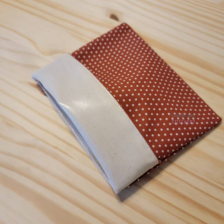 Cruelty-Free Stitchery - Wholesale Food storage wrap/bag - Reusable Snack/Sandwich Bag - Copper Dots1