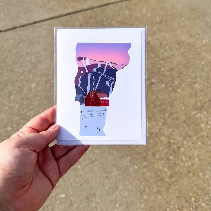 Hi From Studio - Wholesale Everyday Greeting Card - Vermont Winter Greeting Card 2