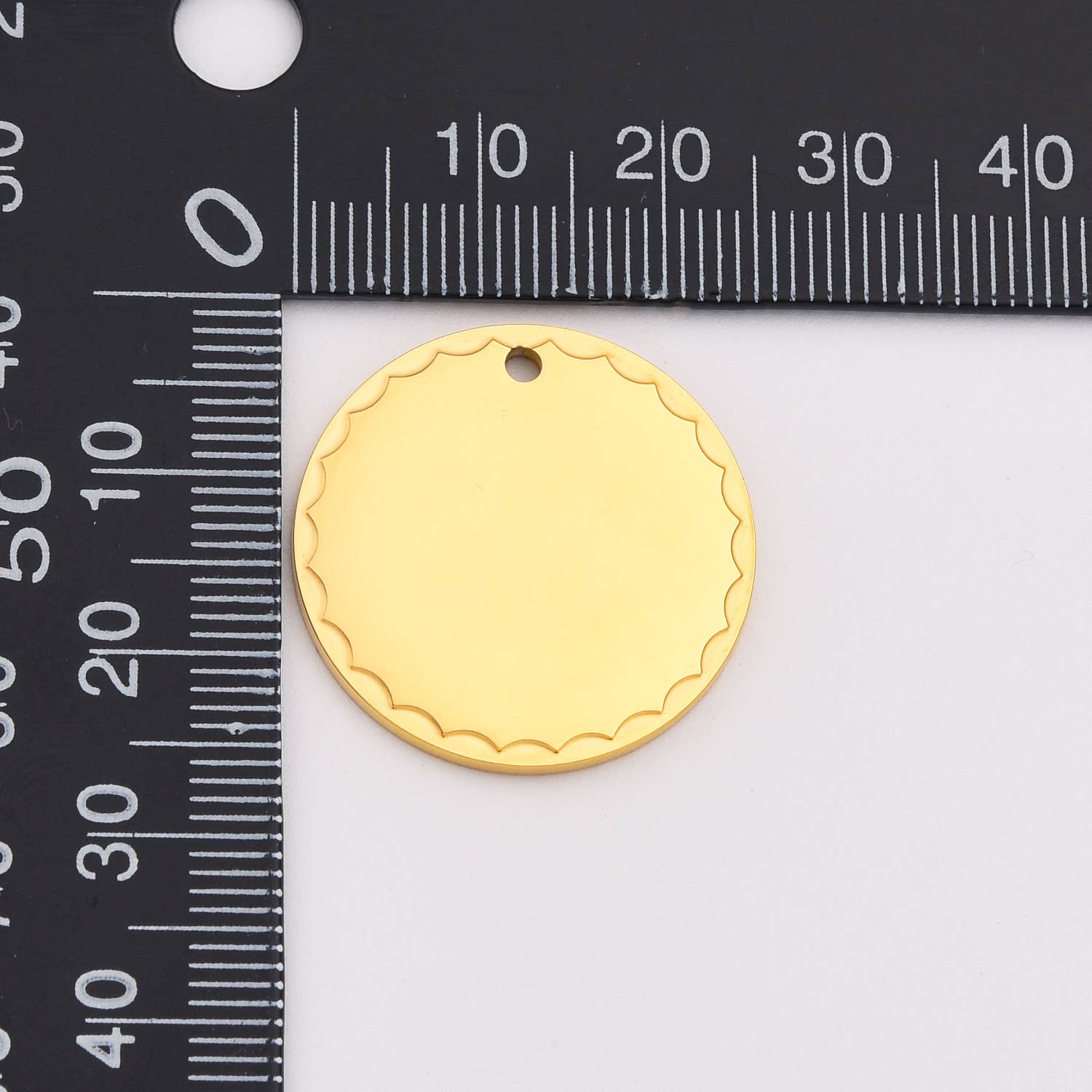 Beads Creation - Wholesale Individual Charm/Pendant - Stainless Steel Circle Round Charm Blank for Engrave, CP21396