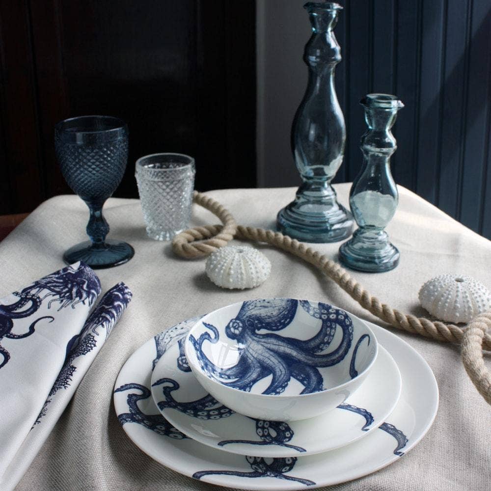 Cream Cornwall - Wholesale Dinner Plate - Bone China Octopus Side Plate3