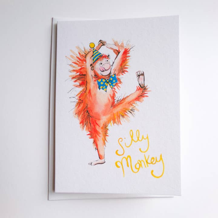 La la lu – wholesale Everyday greeting card – Silly Monkey card1