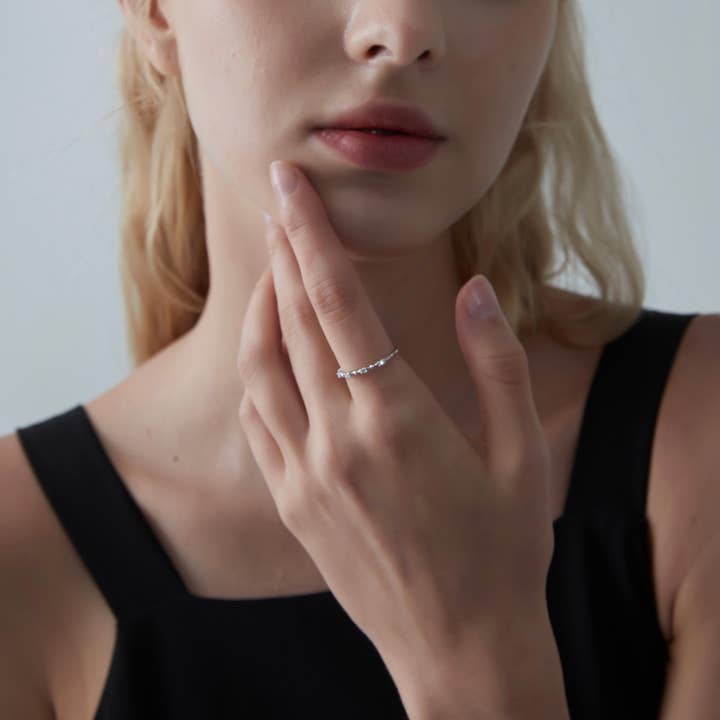 Perimade & Co. LLC - Wholesale Multi-Stone Ring - Moissanite Wedding Stacking Thin Ring in 925 Sterling Silver2