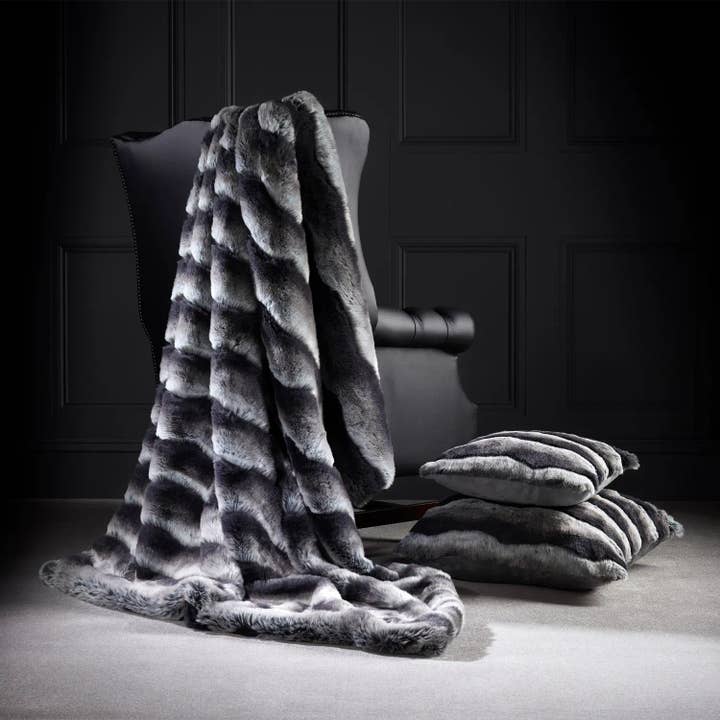 Montana Stripe Faux Fur Throw 240 for wholesale by Katrina Hampton