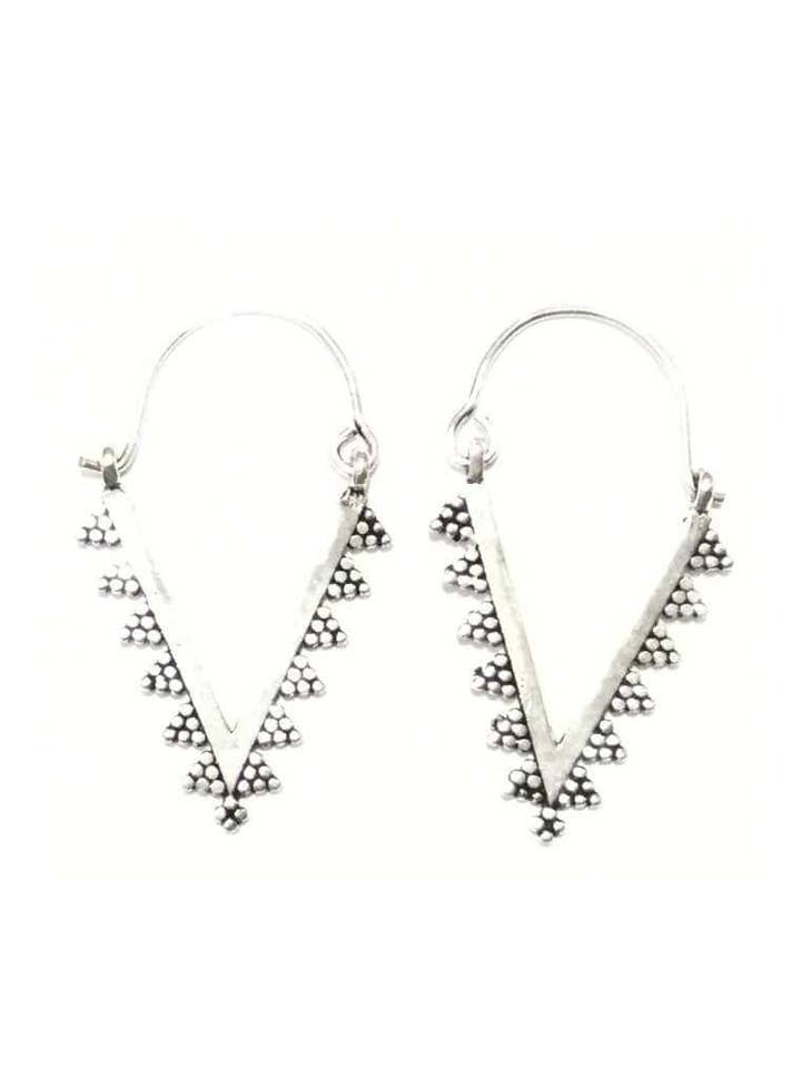 Dreiecksohrringe - Silberfarbe für den Großhandel von Urbiana