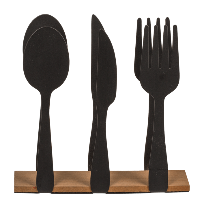 Out of the blue KG - Wholesale Tissue Box - Black metal tissue holder, cutlery, with wooden2