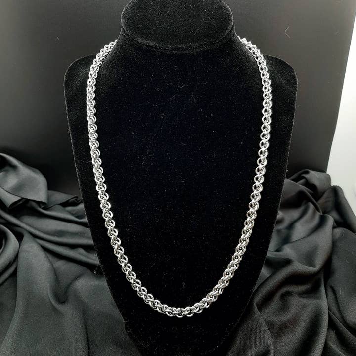 JPL3 Weave Necklace - Stainless Steel - Simple - Jens Pind Linkage for wholesale by Hole in the Ground Creations