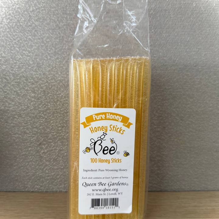 Mild Clover Honey Sticks - 100 ct for wholesale by Queen Bee Gardens