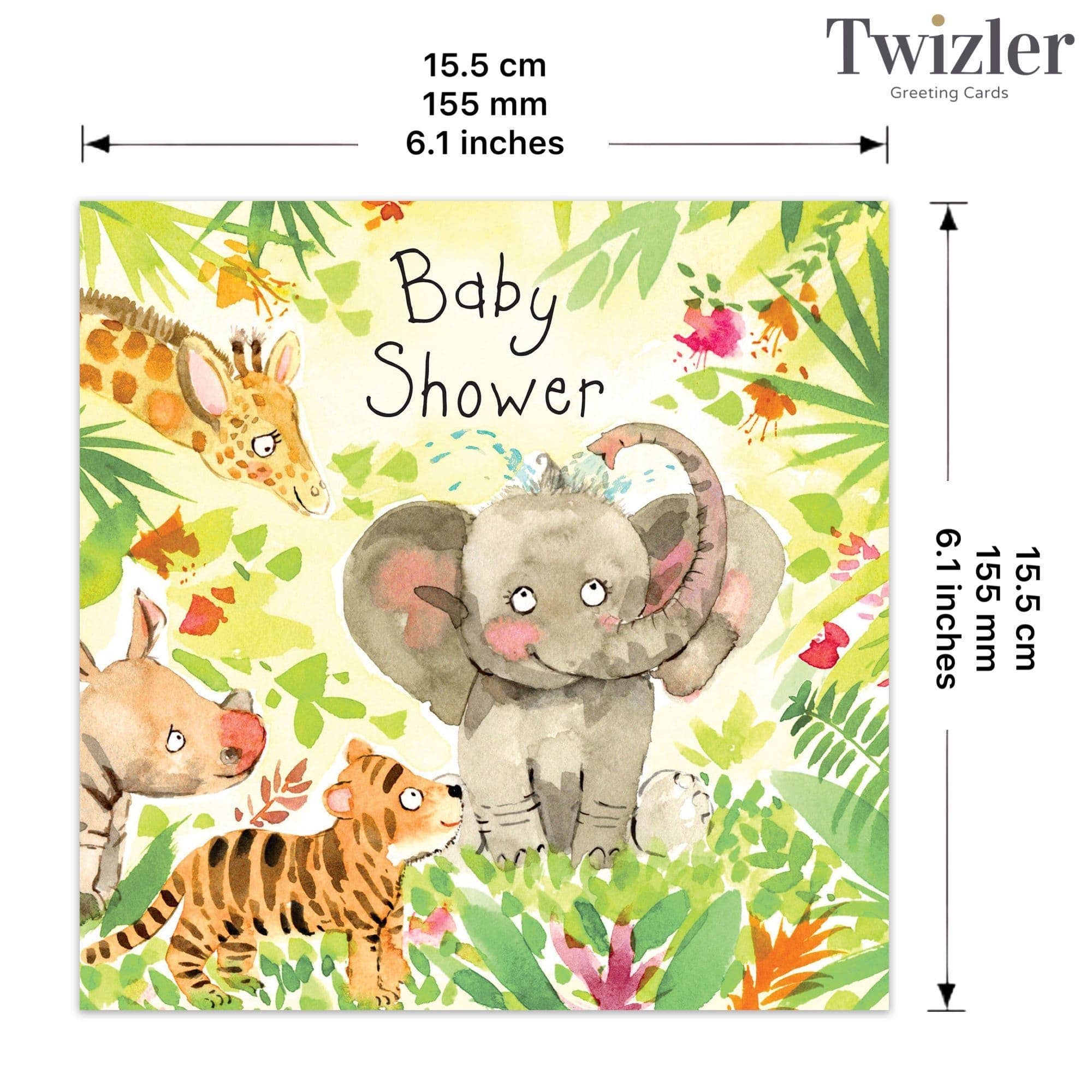 Twizler Ltd - Wholesale Baby Card - Baby Shower Card Elephant2