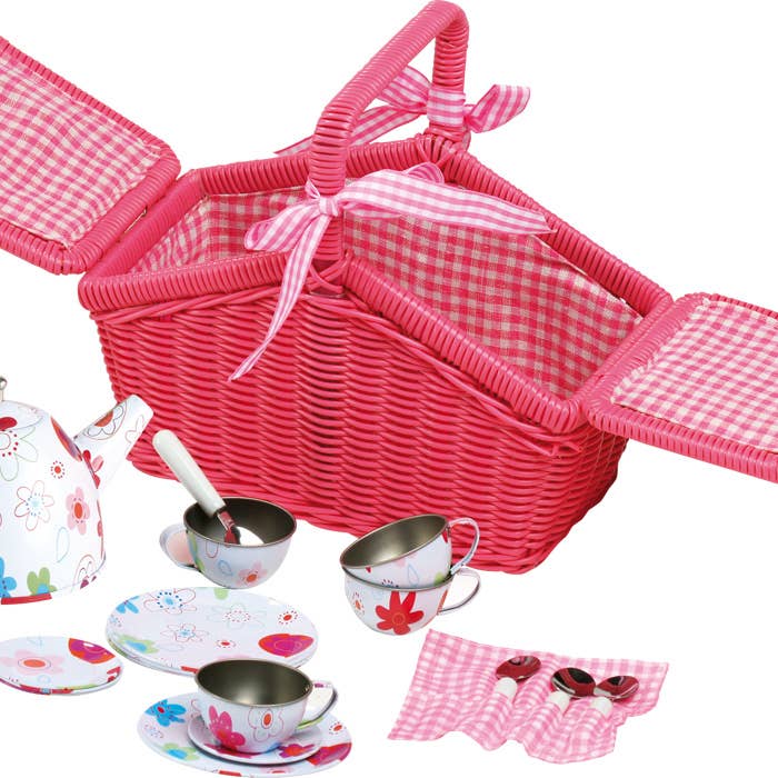 Colourful Flowers Picnic Basket for wholesale by small foot