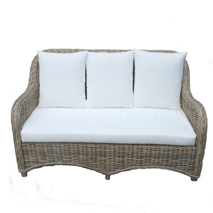 Bacon Basketware - Wholesale Patio Couch - KATRINA COUCH Natural Rattan