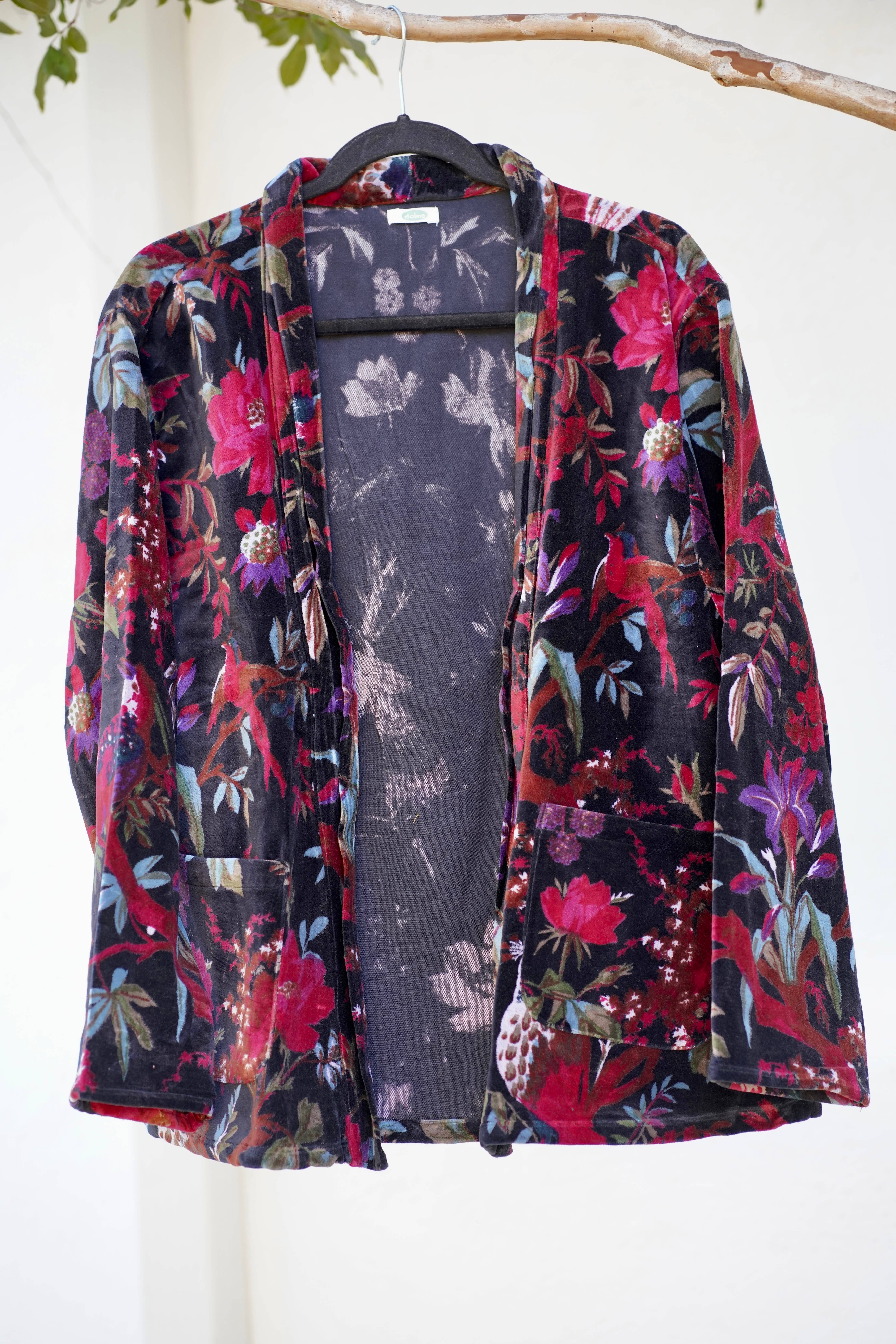 Nero Giacca in velluto Astrid nera taglia unica in vendita all'ingrosso su Faire4