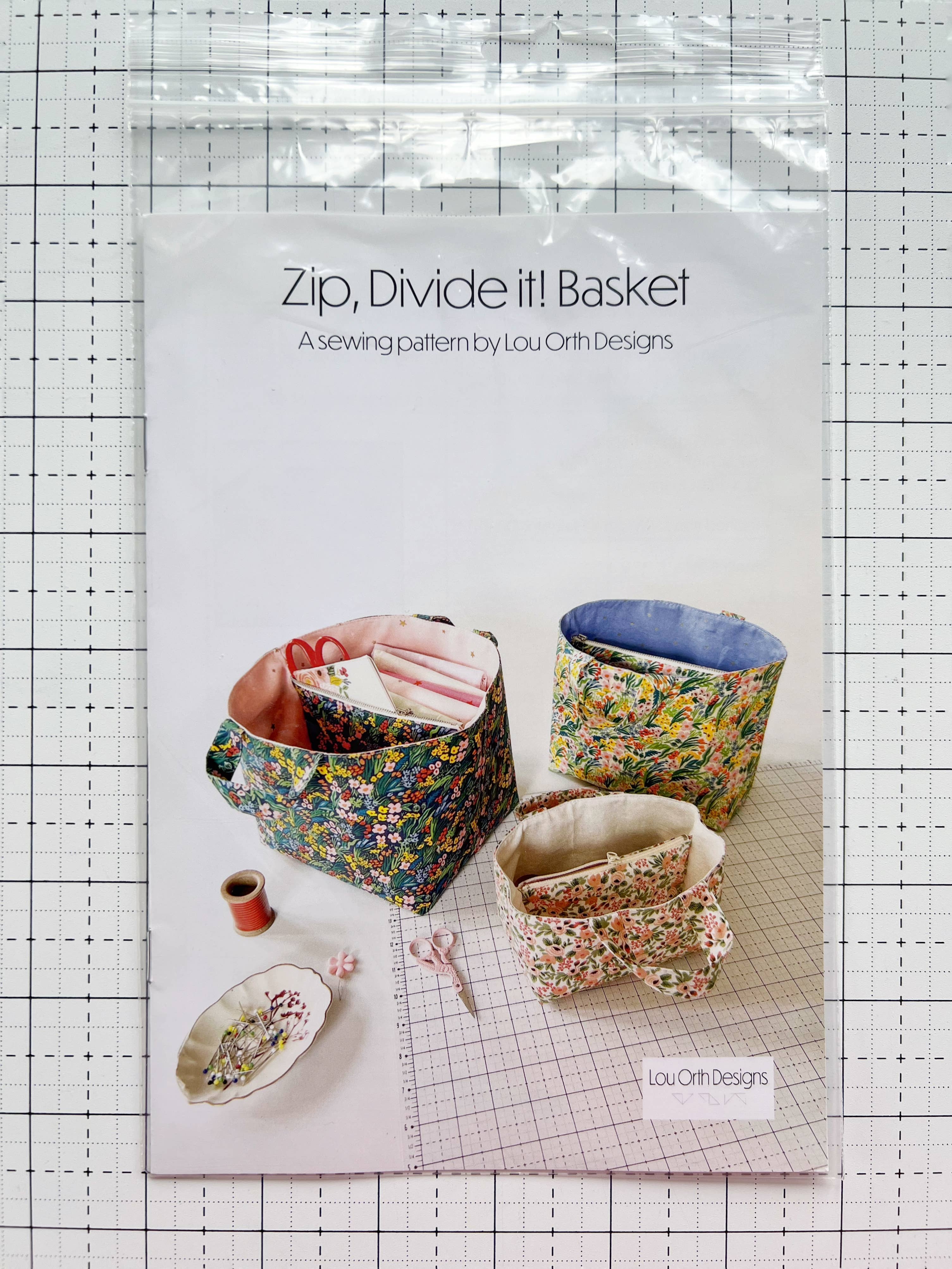Lou Orth Designs - Wholesale Craft Sewing Kit - Zip, Divide it! Basket pattern1