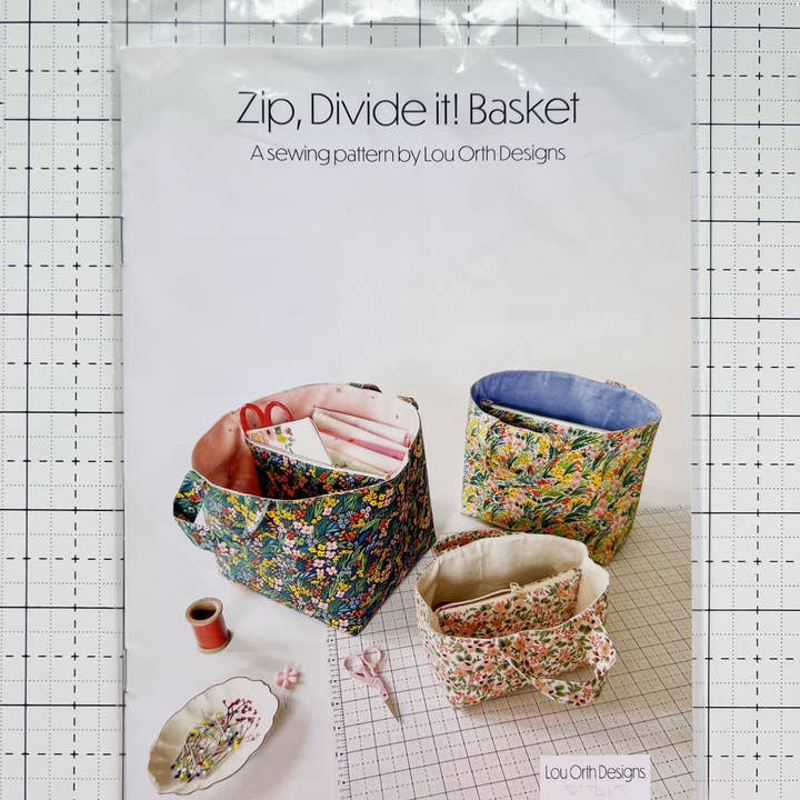 Lou Orth Designs - Wholesale Craft Sewing Kit - Zip, Divide it! Basket pattern1