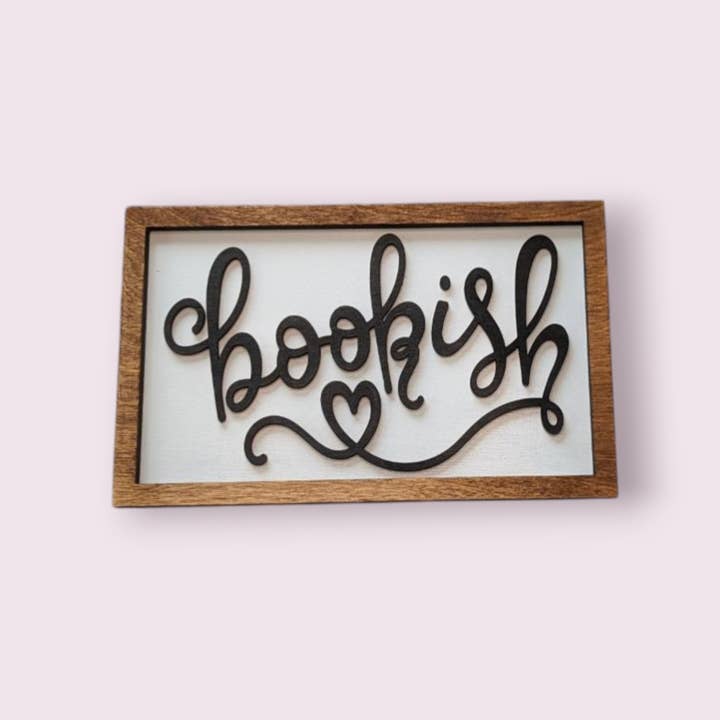 Bookish | Letrero de estantería de madera para venta al por mayor de Quill & Cauldron