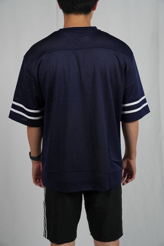 Lime Tree Clothing Inc. - Wholesale T-shirt – men's - Men’s Heavyweight Mesh Football Jersey w/ Stripe XS-2XL19
