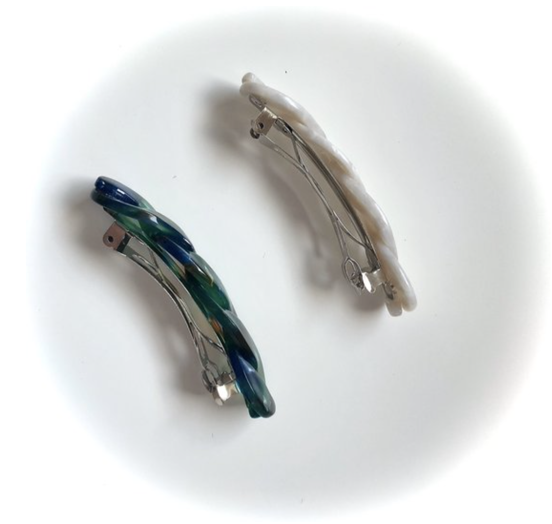 Emilie collection - Wholesale Hair Pin - Hairpins green white marble2