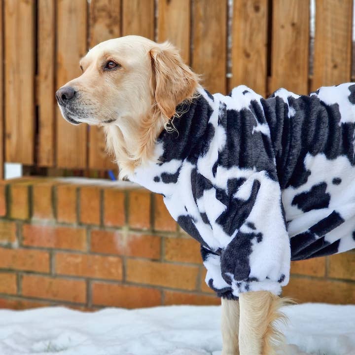 The Paw Print Boutique - Wholesale Pet Coat - Dog - The Cow Print Fluffy & Fabulous Fleece9