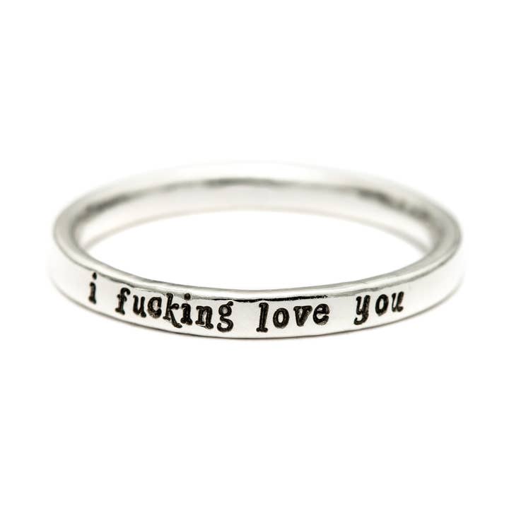 I Fucking Love You Tiny Message Ring for wholesale by Everthine Jewelry