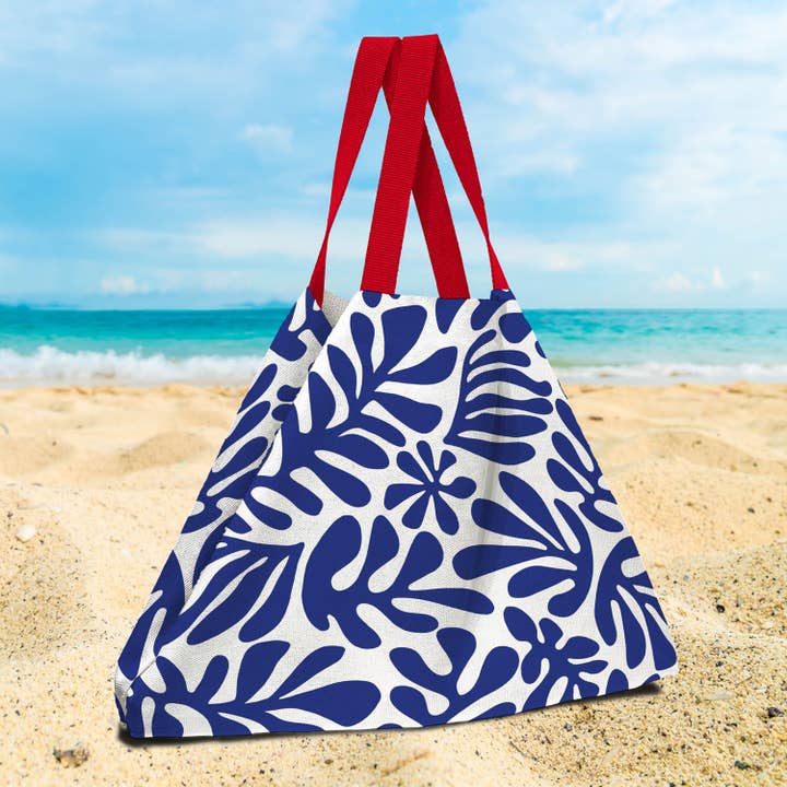 Barceloning - Wholesale Tote Bag - Women's - Big Bag White & Blue4