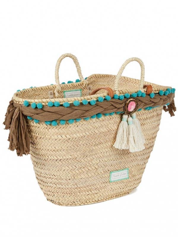 Medium Large Natural S'Agaro Carrycot - 53 x 30 cm for wholesale by Twenty Violets