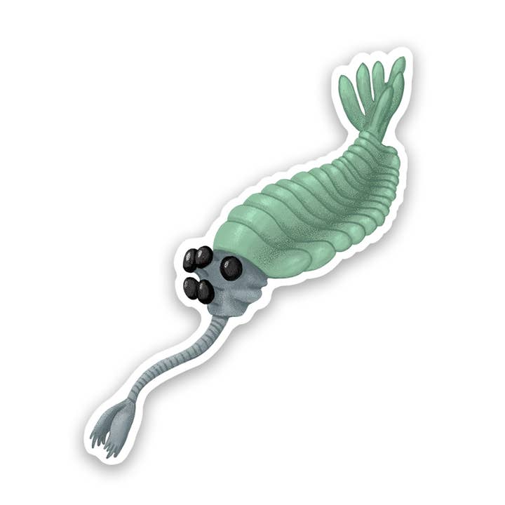 Opabinia Vinyl Sticker Decal for wholesale by Proper Wolf