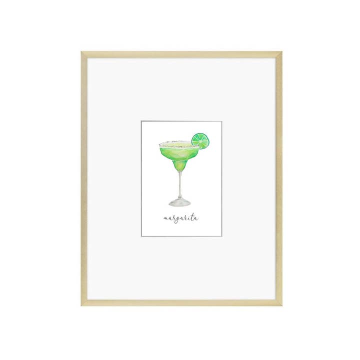 Margarita Drink Art Pring | Watercolor for wholesale by Ruby Charles Designs