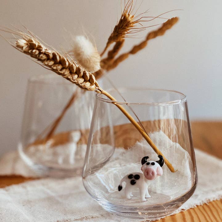 Minizoo – Engroshandel Drikkeglas/kop – Håndlavet Murano-glas ko-drikkeglas