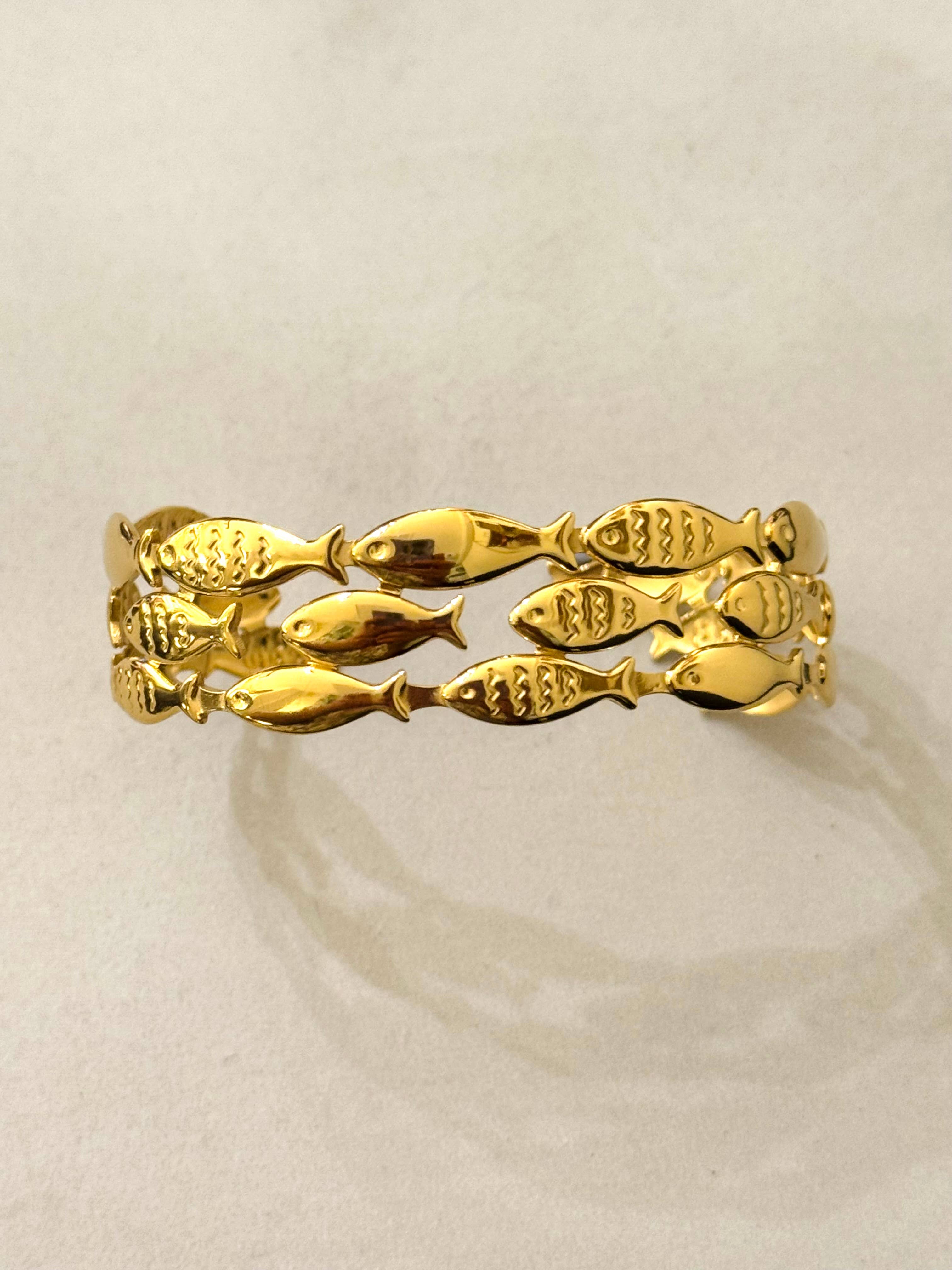 Cassette Barcelona - Wholesale Cuff Bracelet - The Fishes Stainless Steel Bangle Bracelet1