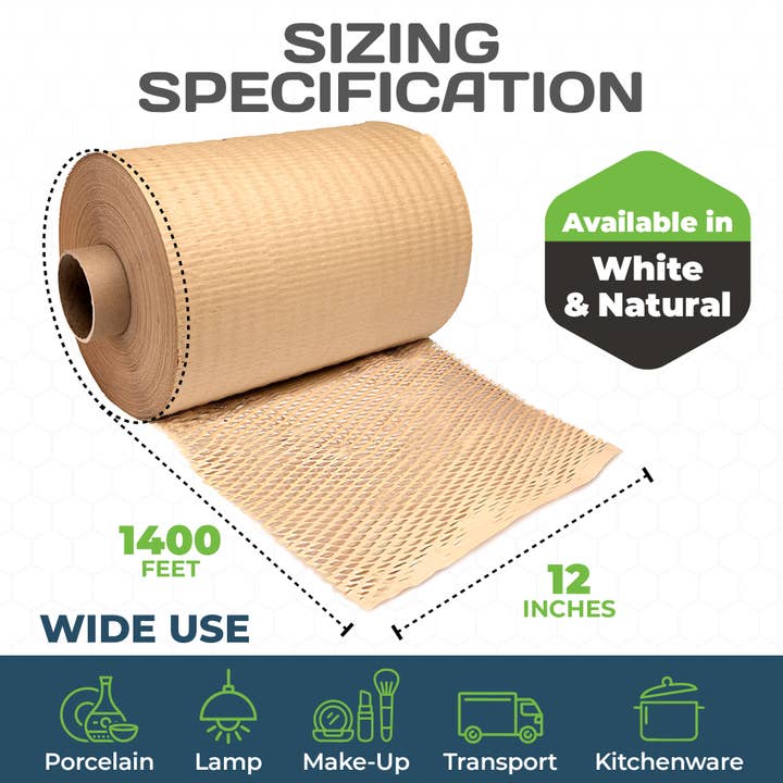 HexcelPack - Wholesale Wrapping Paper Roll - HexcelWrap Honeycomb Packing Paper2