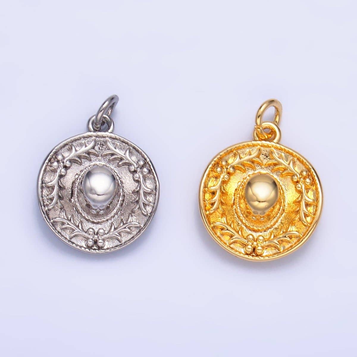 Aim Eternal – wholesale Individuell berlock/hänge – 24K Guld Fylld Mexikansk Sombrerohatt Multidimensionell Berlock i Guld & Silver | W3633