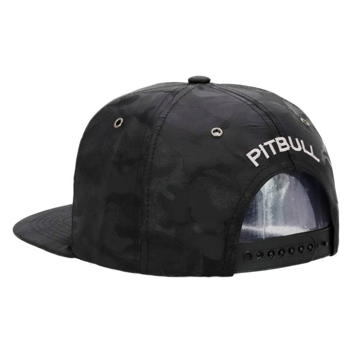 Cap Zone - Wholesale Flat Brim Cap - Unisex - Pitbull Dog Nylon Camo Flat Bill Snapback1
