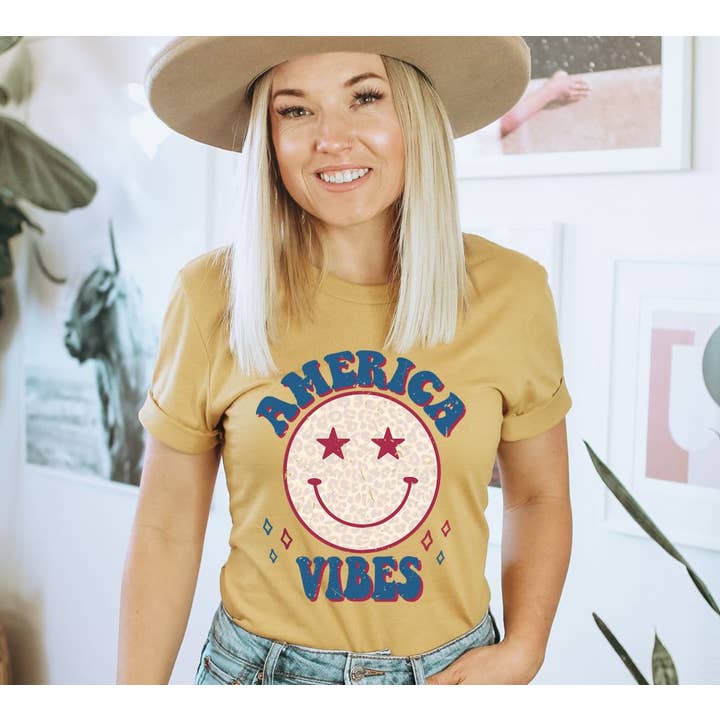 America Vibes T-shirt | Graphic Tee for wholesale by KM Clothing