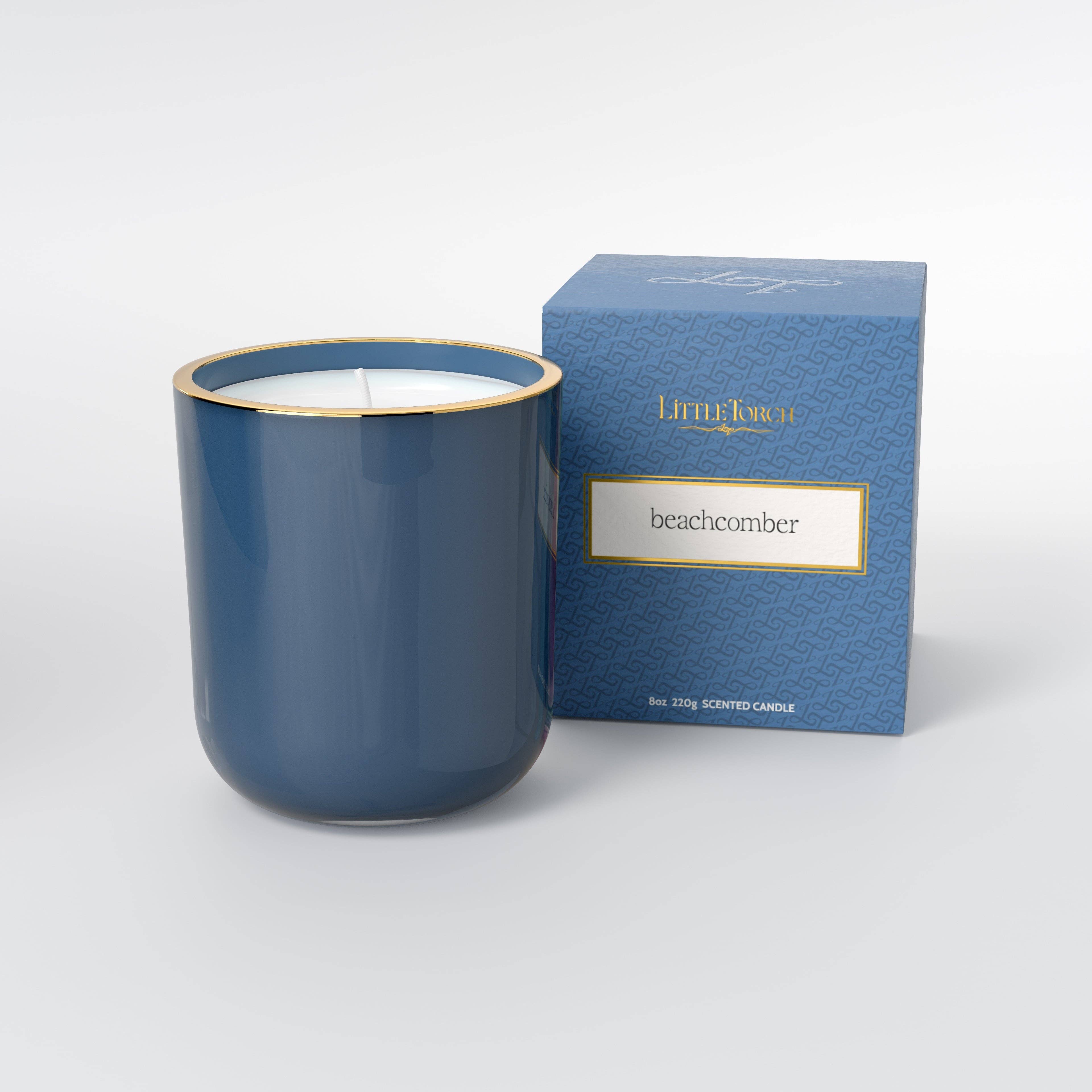 Little Torch - Wholesale Jar/Filled Candle - beachcomber candle (sea salt, bergamot, and ambergris)4