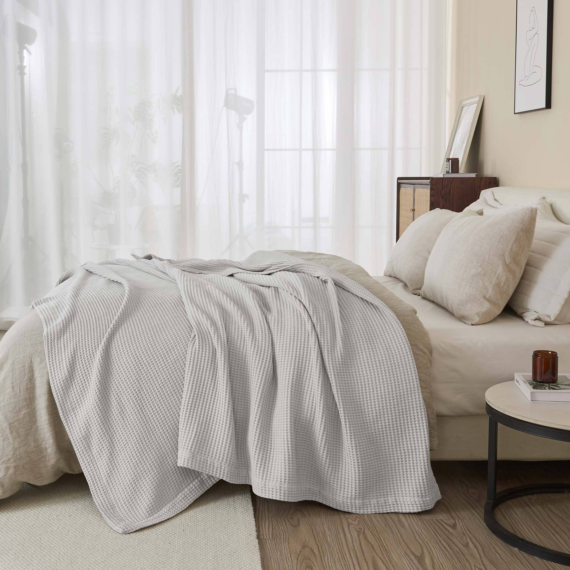 BH Collective - Wholesale Bedding Blanket - Bed Blanket - 100% Cotton Waffle Weave - Mikala Collection4