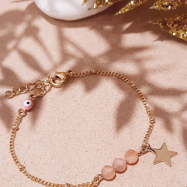 Ni une ni deux - Wholesale Charm/Dangle Bracelet - Bracelet ENFANTS étoile rose4