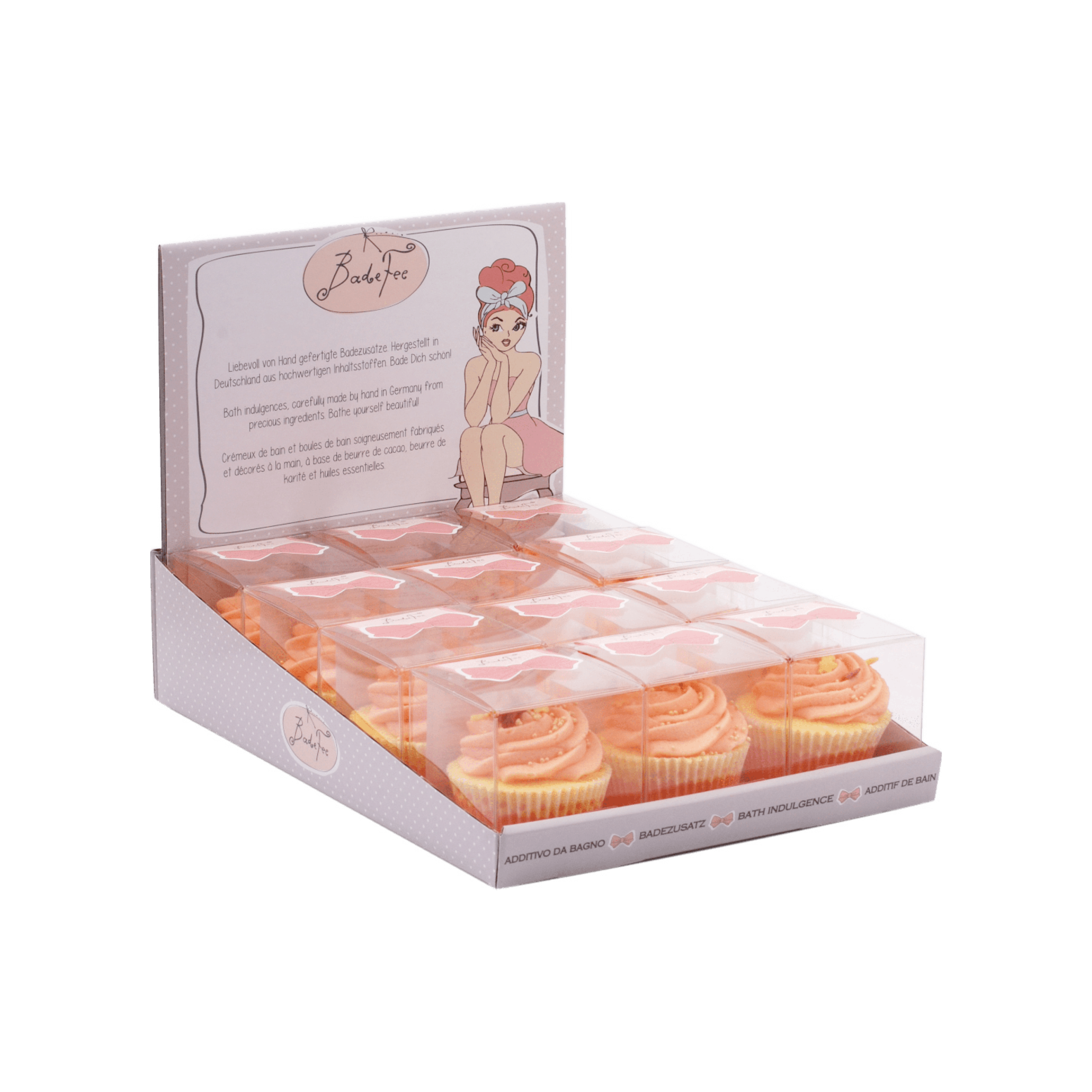 BadeFee – Bomba de banho/efervescente por atacado – Bade Cupcake Amore - aditivo de banho nutritivo com design de coração4