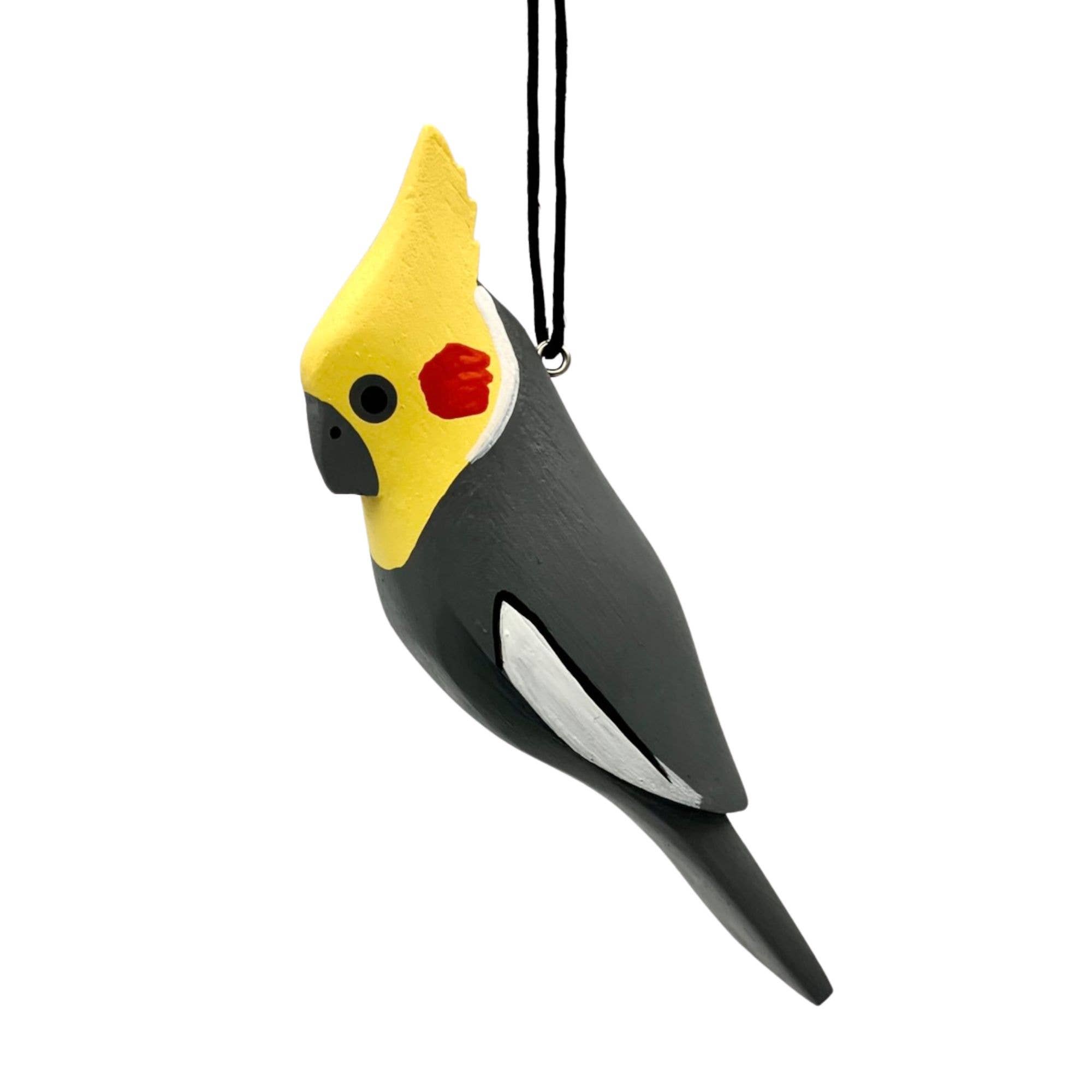 Women of the Cloud Forest - Wholesale Ornament - Cockatiel Balsa Ornament0