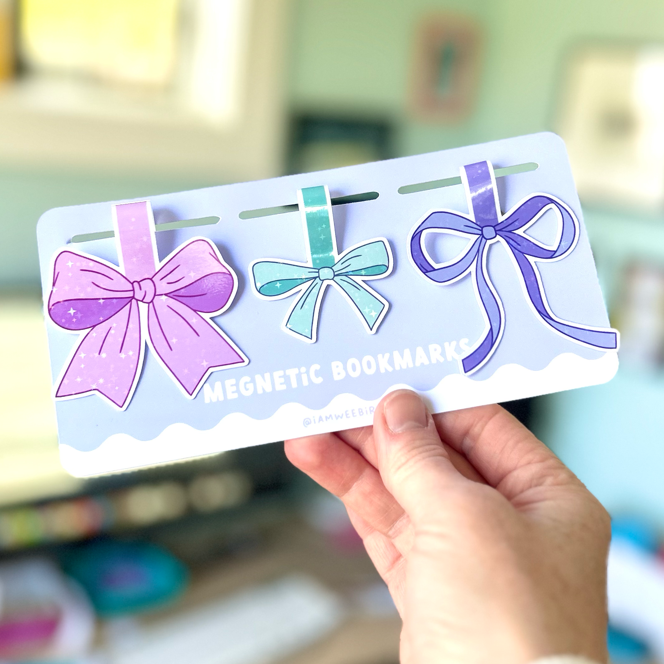 Wee Birdy - Vente Marque-page - Ensemble de 3 marque-pages magnétiques Coquette Bow5