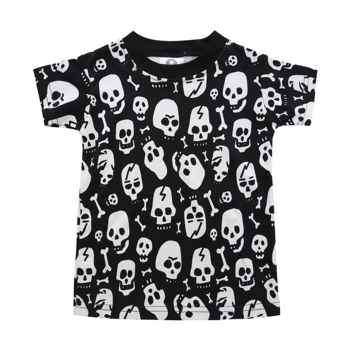 Skull & Bone Kids T Shirt for wholesale by Metallimonsters