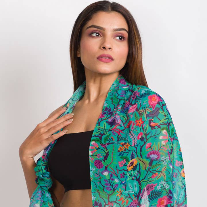 Sahila Cupro Scarves for wholesale by Sevya Handmade