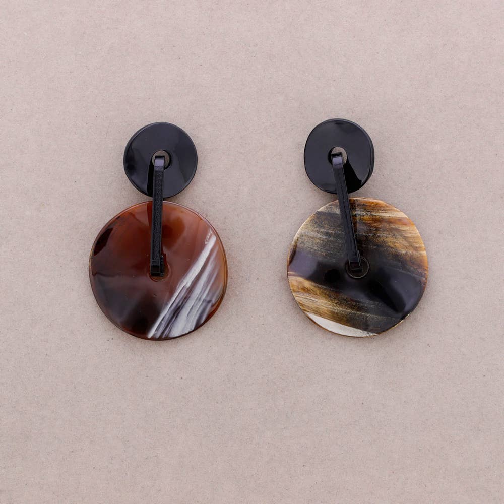 Sonata - Wholesale Snap Jewelry - Resin Ring Drop Earrings0
