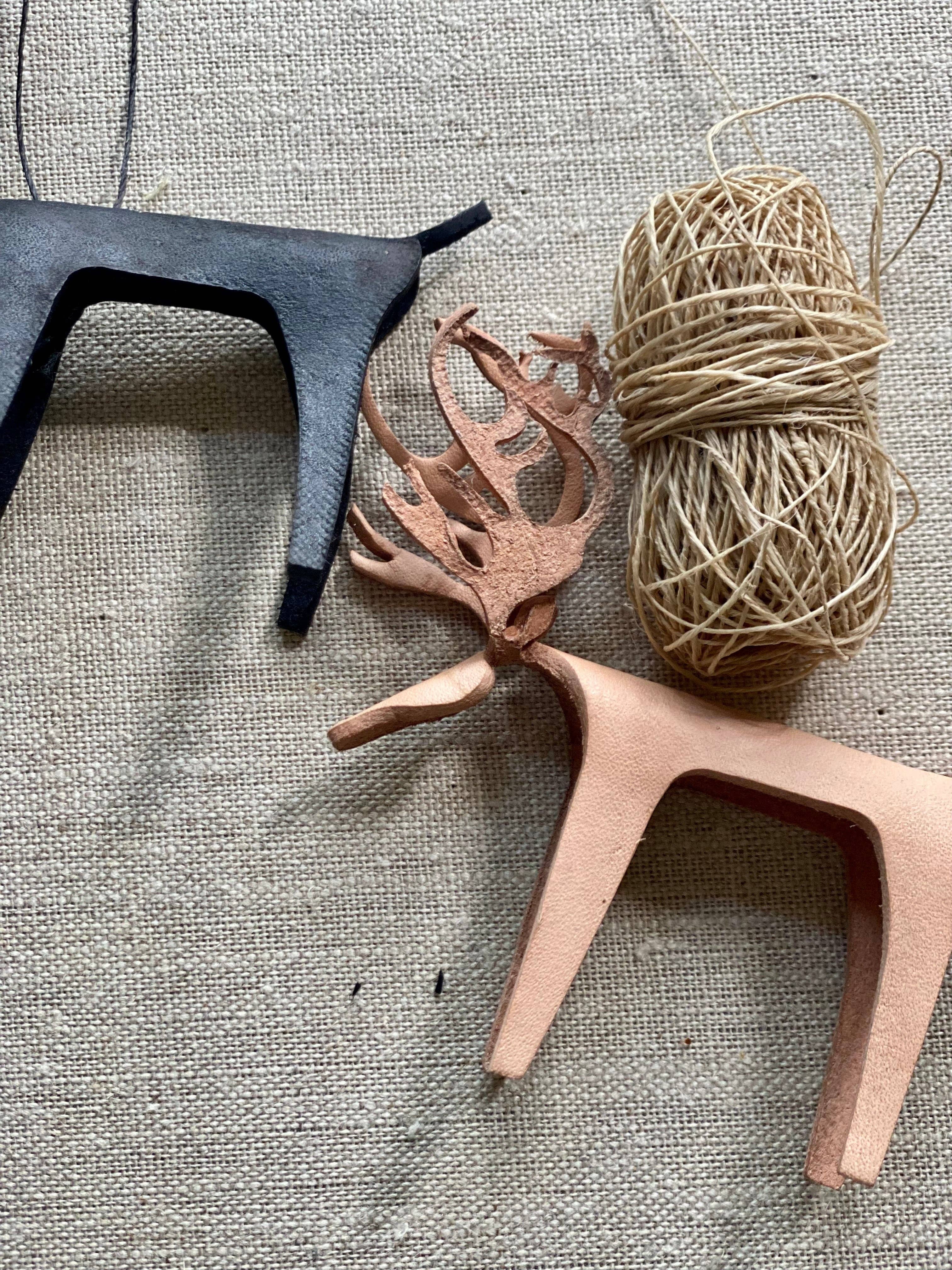 The Merchant Studio – wholesale Ornament – Leather Reindeer Ornament28