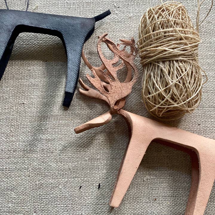 The Merchant Studio – wholesale Ornament – Leather Reindeer Ornament28