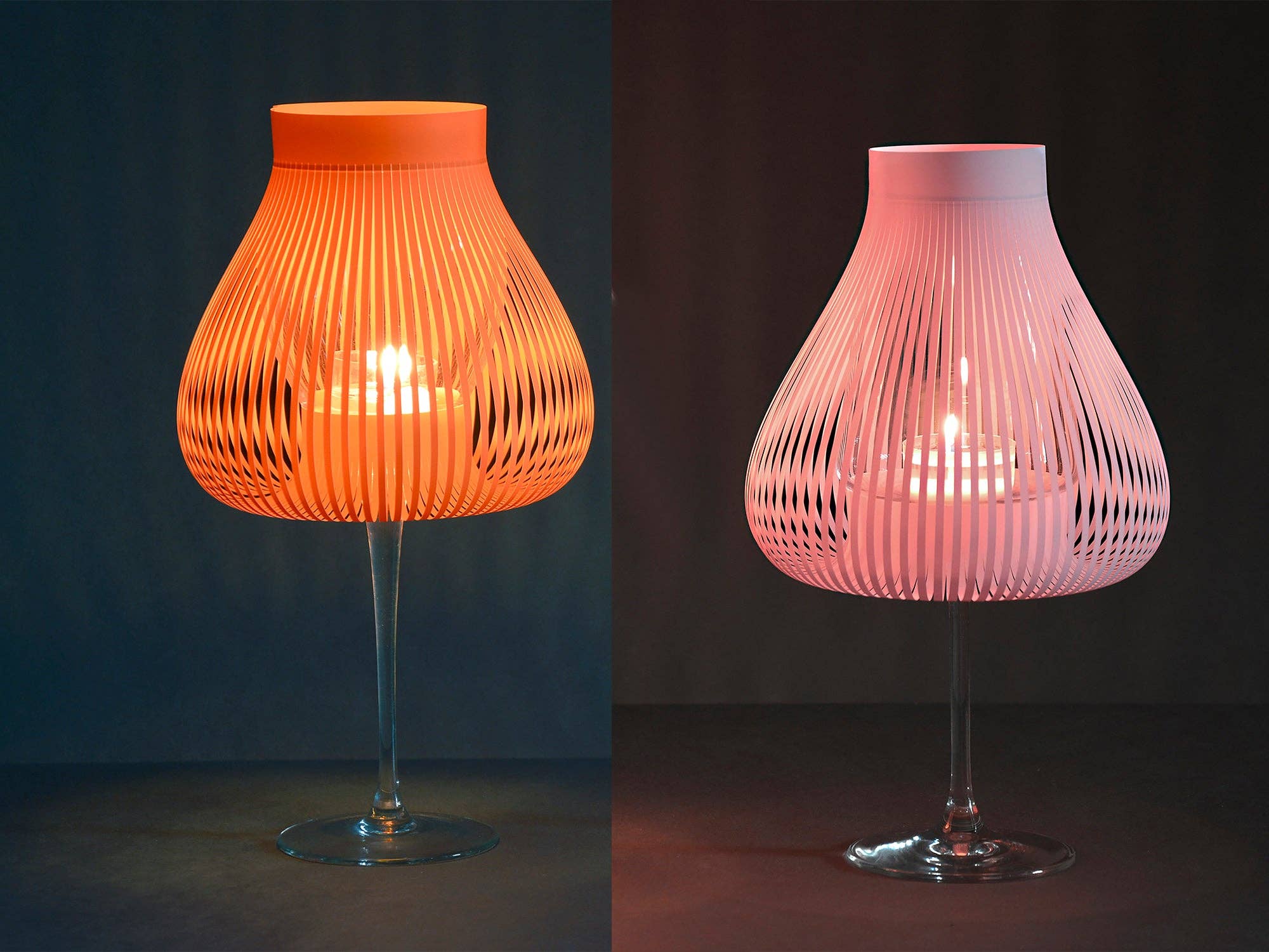 Andrea Moseler – Engroshandel Lyseholder – Miss Molly sæt med 4 farverige lampeskærme2