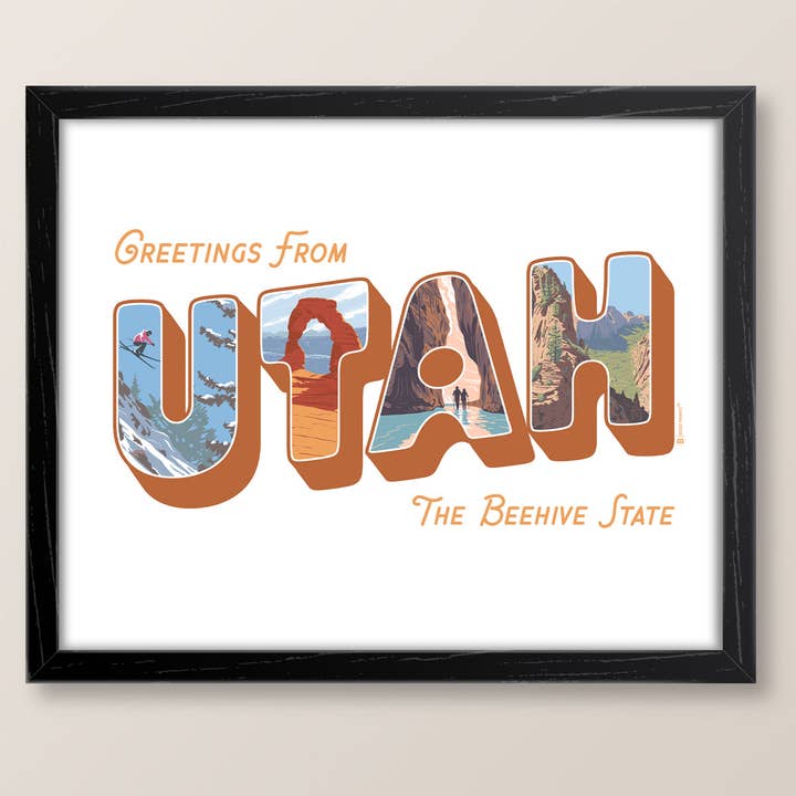 Greetings from Utah Print for wholesale by Bozz Prints