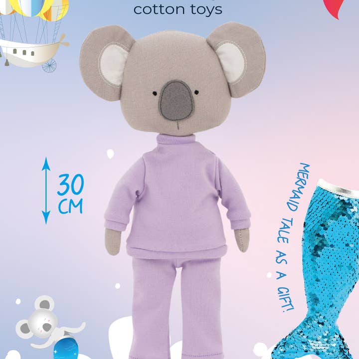 Orange Toys - Wholesale Knuffels - Kinderen en baby - CADEAUSET: Annie de Koala Knuffel + Zeemeerminstaart